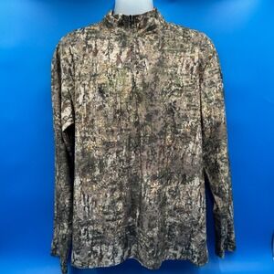 Gamehide Mens Camo Quarter Zip Long Sleeve Shirt XL Shape Shift Camo Hunting‎